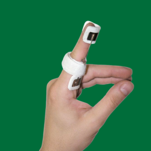 Orteza de deget pentru recuperarea extensiei, cu arc